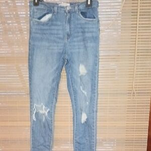 Levi's Light Blue Distressed Skinny Jeans